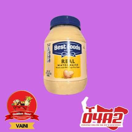 Best Food Mayonnaise 887ml - "PICK UP FROM GOLDEN STAR, VAINI TONGATAPU"