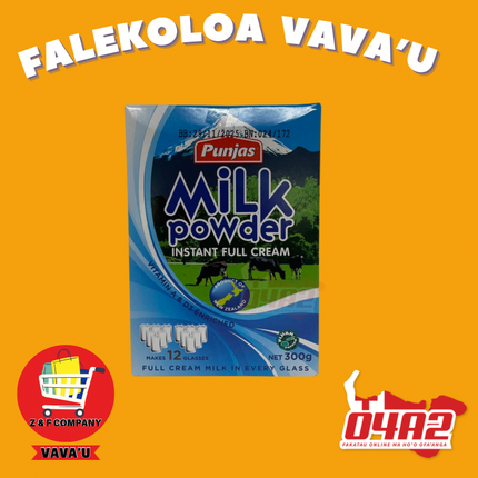 Punjas Milk Powder 300g - "PICK UP FROM Z&F HANGA KI POUONO, NEIAFU VAVA'U"