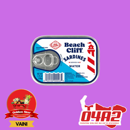 Beach Cliff Sardines 106g - "PICK UP FROM GOLDEN STAR, VAINI TONGATAPU"