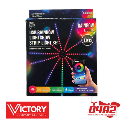 USB Rainbow Light Show Strip - "PICK UP FROM VICTORY SUPERMARKET & WHOLESALE, PAHU"