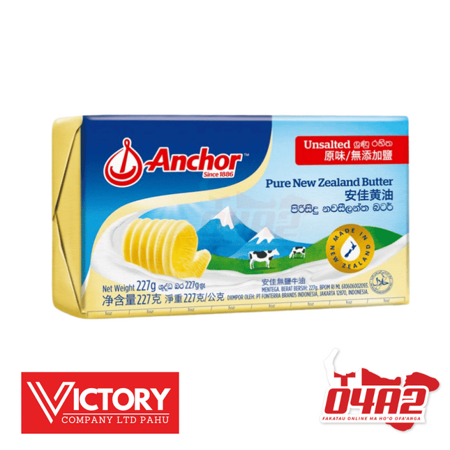 Anchor Butter 227g - "PICK UP FROM VICTORY SUPERMARKET & WHOLESALE, PAHU"