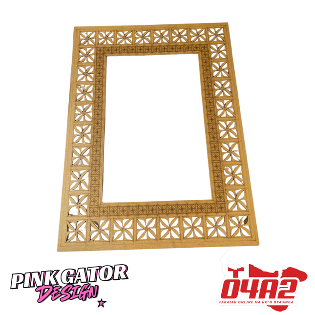 Rectangle Frame 92cm - “PICK UP FROM PINK GATOR DESIGN AT HALA PAINI TU’U UA, HAVELU”