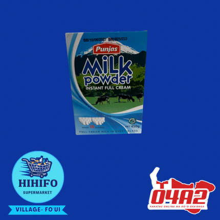 Punjas Milk powder 450g (Hu’akau efuefu) - PICK UP FROM HIHIFO SUPERMARKET, FO'UI"