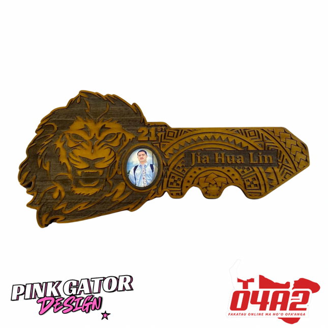 21st Birthday Key - “PICK UP FROM PINK GATOR DESIGN AT HALA PAINI TU’U UA, HAVELU”