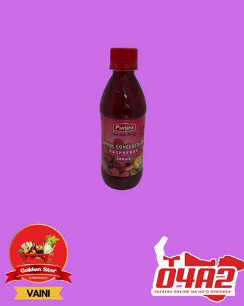 Punjas Rasberry Concentrate 300ml (Fakalanu Inu) - "PICK UP FROM GOLDEN STAR, VAINI TONGATAPU”