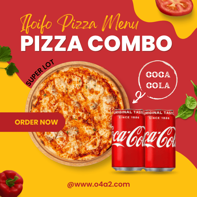 Super Lot (Party Size) & 2 Coke Can Soda - "PICK UP FROM IFOIFO PIZZA AT NEIAFU I MUI HE CUSTOMS I UAFU"