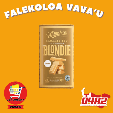 Whittakers Chocolate (Pa Lole/sokaleti) - "PICK UP FROM Z&F HANGA KI POUONO, NEIAFU VAVA'U"