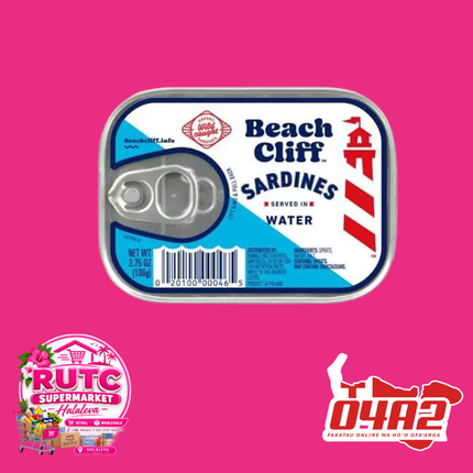 Beach Cliff Sardines 106g - “PICK UP FROM RUTC SUPERMARKET, HALALEVA”