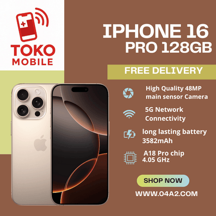 iPhone 16 Pro 128GB - “Free Delivery by Toko Mobile”