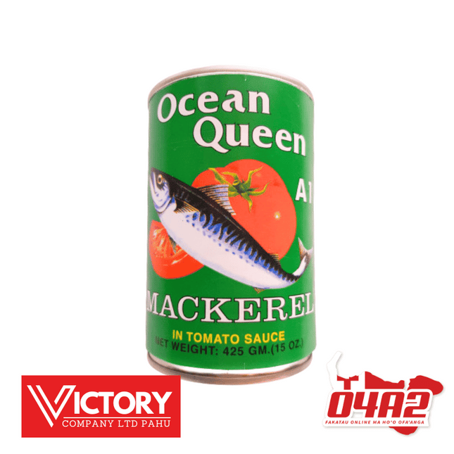 Ocean Queen Mackerel 425g (Kapaika) - "PICK UP FROM VICTORY SUPERMARKET & WHOLESALE, PAHU"