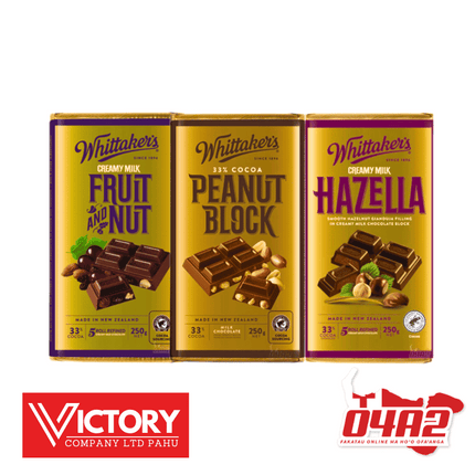 Triple Whittakers Chocolate (Pa Lole/sokaleti) - "PICK UP FROM VICTORY SUPERMARKET & WHOLESALE, PAHU"