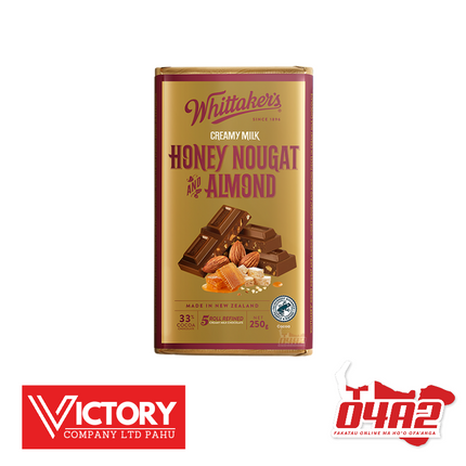Whittakers Honey Nougat & Almond (Pa Lole/sokaleti) - "PICK UP FROM VICTORY SUPERMARKET & WHOLESALE, PAHU"