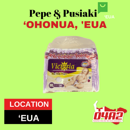 Victoria Diaper XXL - "PICK UP FROM PEPE & PUSIAKI, 'OHONUA, 'EUA"