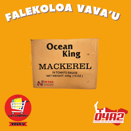 Ocean King box of 24- "PICK UP FROM Z&F HANGA KI POUONO, NEIAFU VAVA'U"