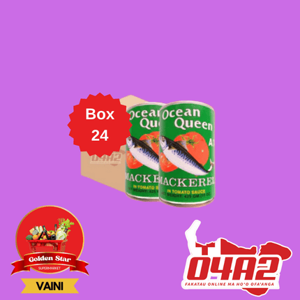 Ocean Queen Mackerel Box 24 - "PICK UP FROM GOLDEN STAR, VAINI TONGATAPU"
