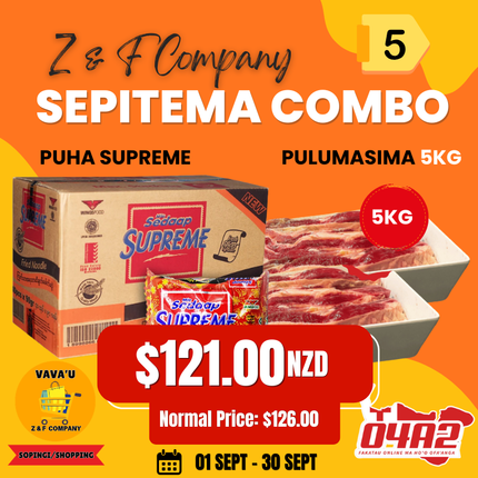 Sepitema Combo #5 (Puha Supreme + Pulumasima 5kg) - "PICK UP FROM Z&F HANGA KI POUONO, NEIAFU VAVA'U"