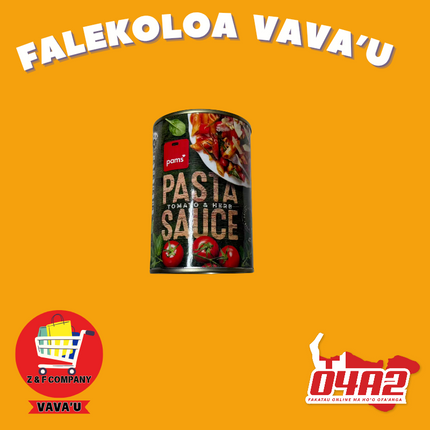 Pasta Sauce 420g - "PICK UP FROM Z&F HANGA KI POUONO, NEIAFU VAVA'U"
