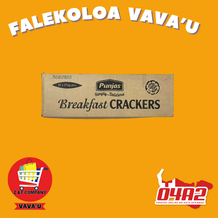 Box Punjas Breakfast Crackers- "PICK UP FROM Z&F HANGA KI POUONO, NEIAFU VAVA'U"