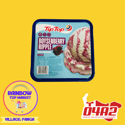 Tip Top BoysenBerry Ripple Ice Cream 2L - "PICK UP FROM RAINBOW TOP MARKET IN FANGA"