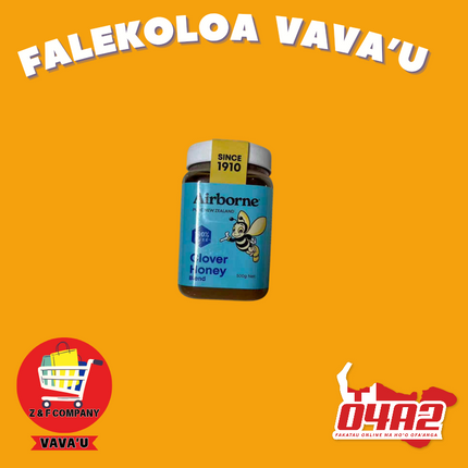 Clover Honey 500g - "PICK UP FROM Z&F HANGA KI POUONO, NEIAFU VAVA'U"