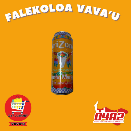 AriZona Mucho Mango Drink - "PICK UP FROM Z&F HANGA KI POUONO, NEIAFU VAVA'U"
