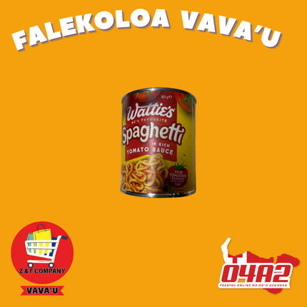 Spaghetti Tomato Sauce 820g "PICK UP FROM Z&F HANGA KI POUONO, NEIAFU VAVA'U"