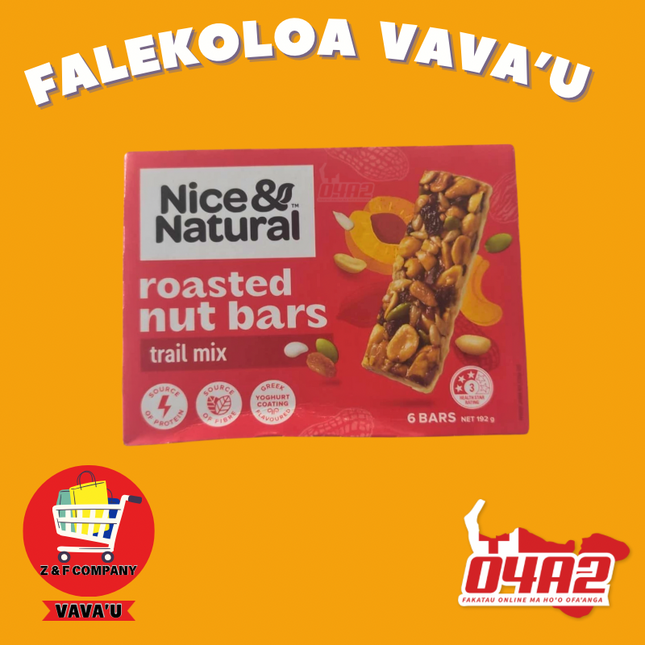 Nice & Natural Roasted Nut Bars - "PICK UP FROM Z&F HANGA KI POUONO, NEIAFU VAVA'U"