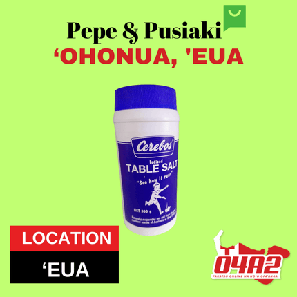 Lodished Table Salt 300g - "PICK UP FROM PEPE & PUSIAKI, 'OHONUA, 'EUA"