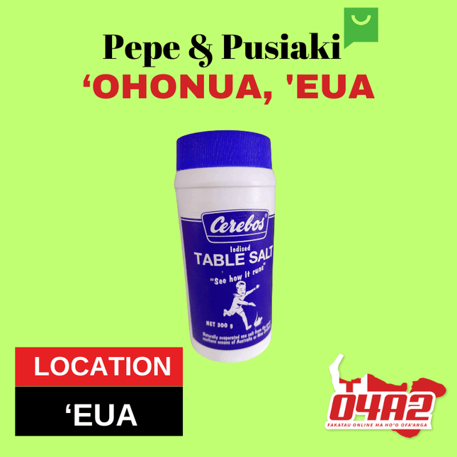 Lodished Table Salt 300g - "PICK UP FROM PEPE & PUSIAKI, 'OHONUA, 'EUA"