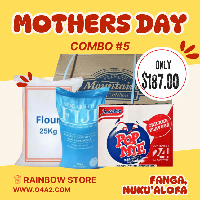 (Sack of Sugar 25Kg) (Sack of Flour 25Kg) (Puha moa 15Kg) (Box of Pop Mie Noodles) - "PICK UP FROM RAINBOW TOP MARKET IN FANGA"