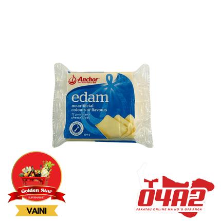 Anchor Edam  Cheese  250g  - "PICK UP FROM GOLDEN STAR, VAINI TONGATAPU"