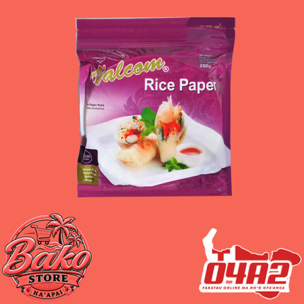 Valcom Rice Paper 250g - “PICK UP AT BAKO STORE IN PANGAI OR HIHIFO HA’APAI BRANCHES”