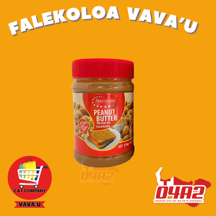 Americana Peanut Butter 340g - "PICK UP FROM Z&F HANGA KI POUONO, NEIAFU VAVA'U"