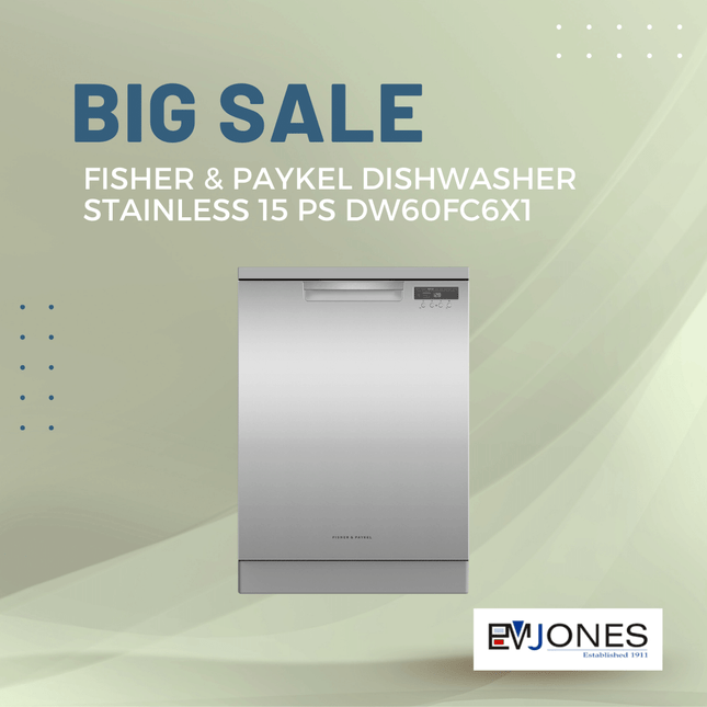 F&P Dishwasher Stainless 15 PS DW60FC6X1 - "PICK UP FROM EM JONES NUKU'ALOFA"