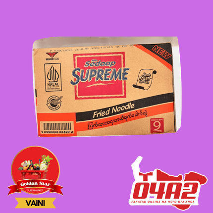 Box of Supreme Noodles - "PICK UP FROM GOLDEN STAR, VAINI TONGATAPU"