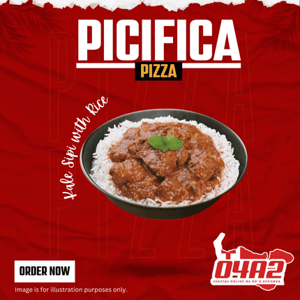 Kale Sipi with Rice - "PICK UP FROM PICIFICA PIZZA AT LOTOHA’APAI VILLAGE”