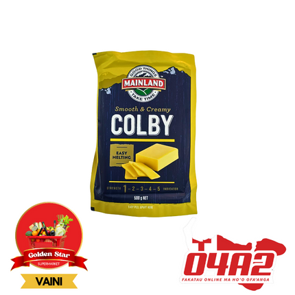 Mainland Smooth & Creamy Colby Cheese 500g - "PICK UP FROM GOLDEN STAR, VAINI TONGATAPU"