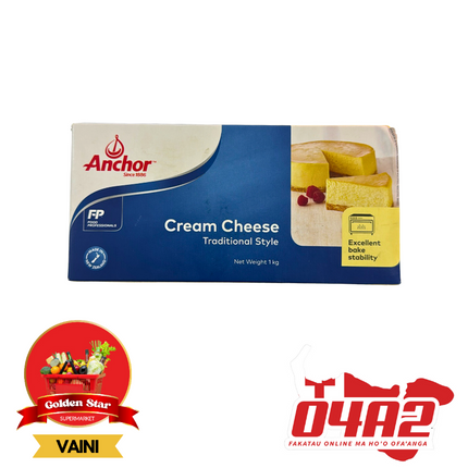 Anchor Cream Cheese 1Kg - "PICK UP FROM GOLDEN STAR, VAINI TONGATAPU"