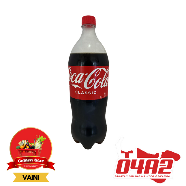 Coca Cola 1.25L - "PICK UP FROM GOLDEN STAR, VAINI TONGATAPU"