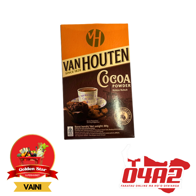 Van Houton Cocoa Powder 80g - "PICK UP FROM GOLDEN STAR, VAINI TONGATAPU"