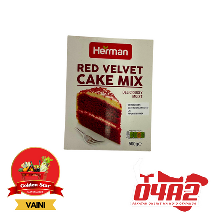 Herman Red Velvet Cake Mix 500g k - "PICK UP FROM GOLDEN STAR, VAINI TONGATAPU"