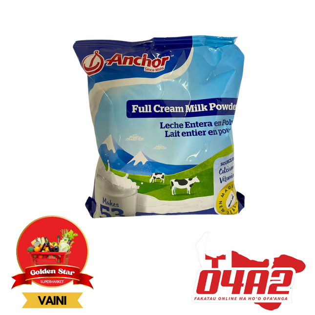 Anchor Full Cream Milk Powder 1.6Kg - "PICK UP FROM GOLDEN STAR, VAINI TONGATAPU"