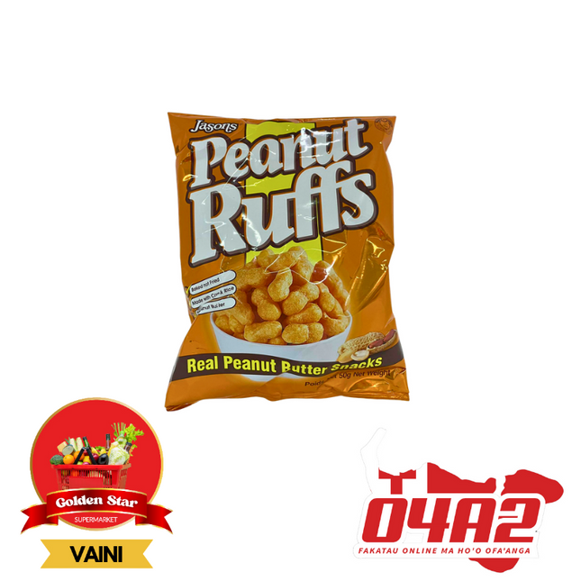 Jasons Peanut Ruff 50g - "PICK UP FROM GOLDEN STAR, VAINI TONGATAPU"