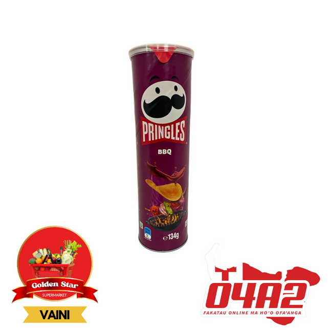 Pringles BBQ Flavor 134g - "PICK UP FROM GOLDEN STAR, VAINI TONGATAPU"