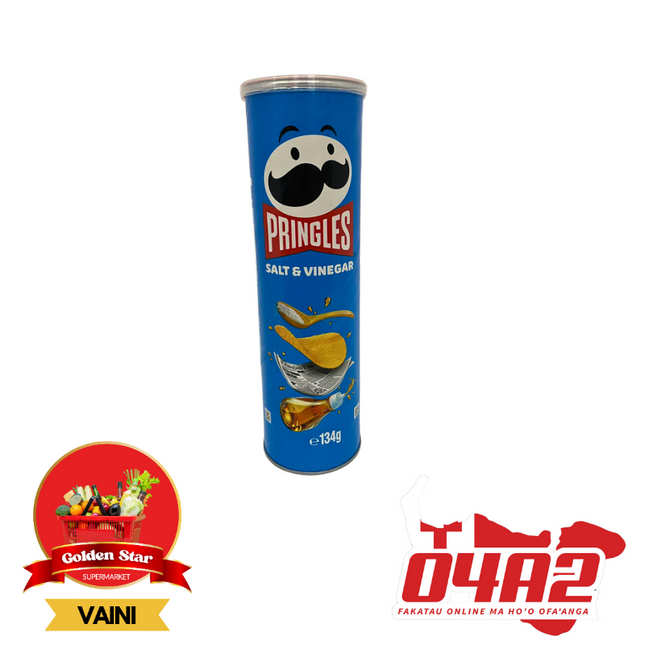 Pringles Salt & Vinegar Flavor 134g - "PICK UP FROM GOLDEN STAR, VAINI TONGATAPU"