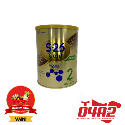 S-26 Gold Infant Formula Follow-On 900g - "PICK UP FROM GOLDEN STAR, VAINI TONGATAPU"