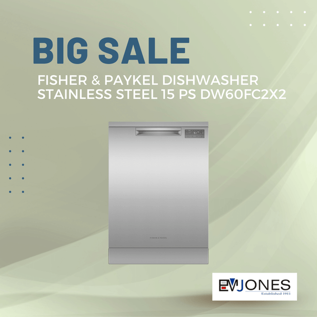 F&P Dishwasher Stainless Steel 15 PS DW60FC2X2 - "PICK UP FROM EM JONES NUKU'ALOFA"