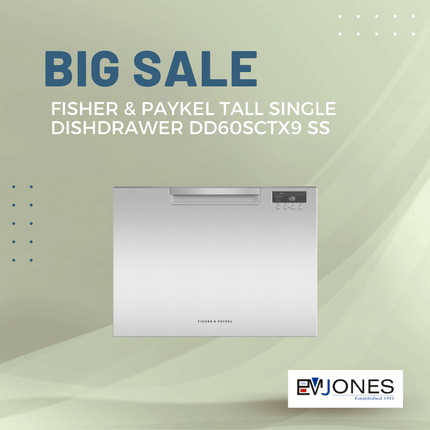 F&P Tall Single Dishdrawer DD60SCTX9 SS - "PICK UP FROM EM JONES NUKU'ALOFA"