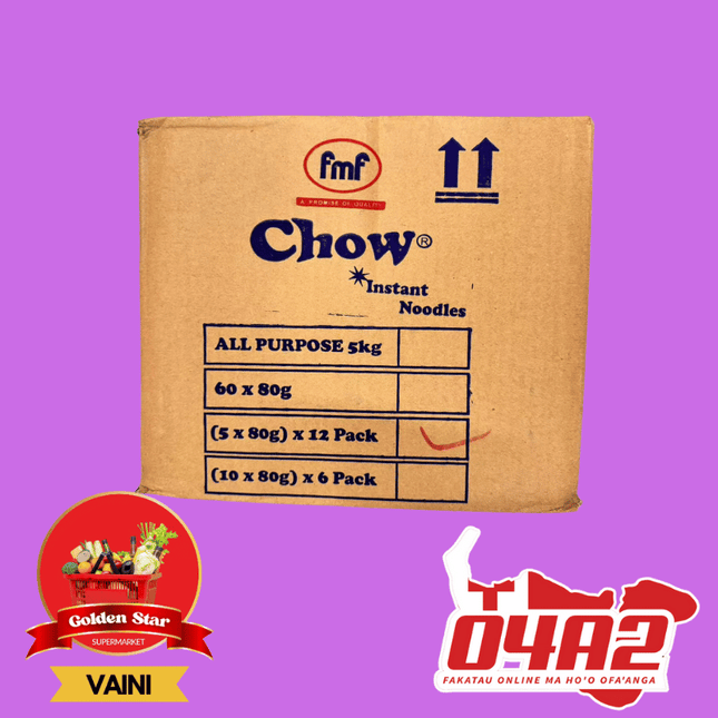 Box of Chow Instant Noodles - "PICK UP FROM GOLDEN STAR, VAINI TONGATAPU"