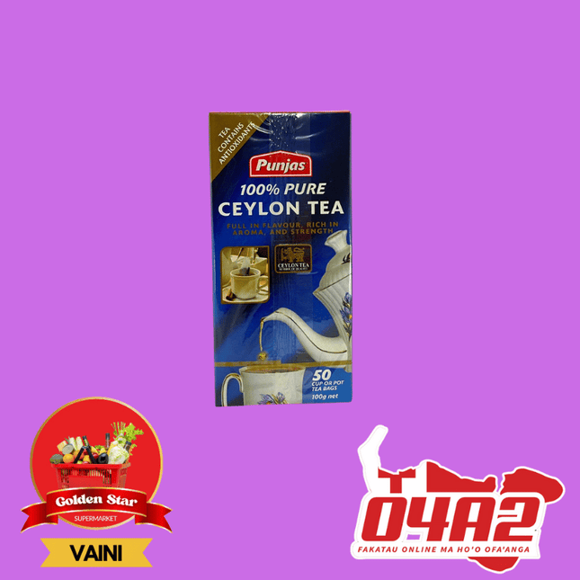 Punjas 100% Pure Ceylon Tea 100g - "PICK UP FROM GOLDEN STAR, VAINI TONGATAPU"